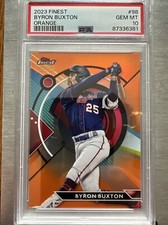 Byron Buxton 2023 Topps Finest Orange Refractor /25 #98 Twins PSA 10🔥INVEST🔥📈