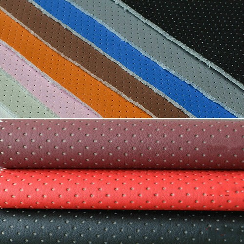 Vinyl Faux Leather Fabric Perforated Sponge Quilted Car Upholstery Material - Picture 7 of 21