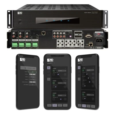 OSD AUDIO 4 Zone App Control Matrix Multi Room Amplifier 80W/Zone, iOS and Android