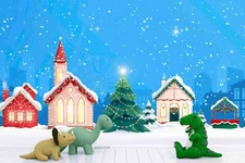 3D Christmas Tree House Illustration Self-adhesive Removable Wallpaper Murals