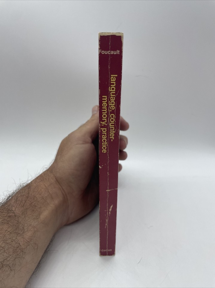 Language Counter Memory Practice Language, Counter-Memory, Practice by Michel Foucault 1984 PB | eBay