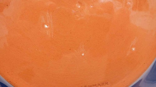 Herman Kahler Signed HAK Denmark Pottery Dinner Plates 10-1/2" Vintage Set of 4 - Afbeelding 12 van 14
