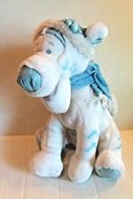 Disney Store Winter White  Blue Sparkle 13" Plush Tigger Stuffed Animal Toy