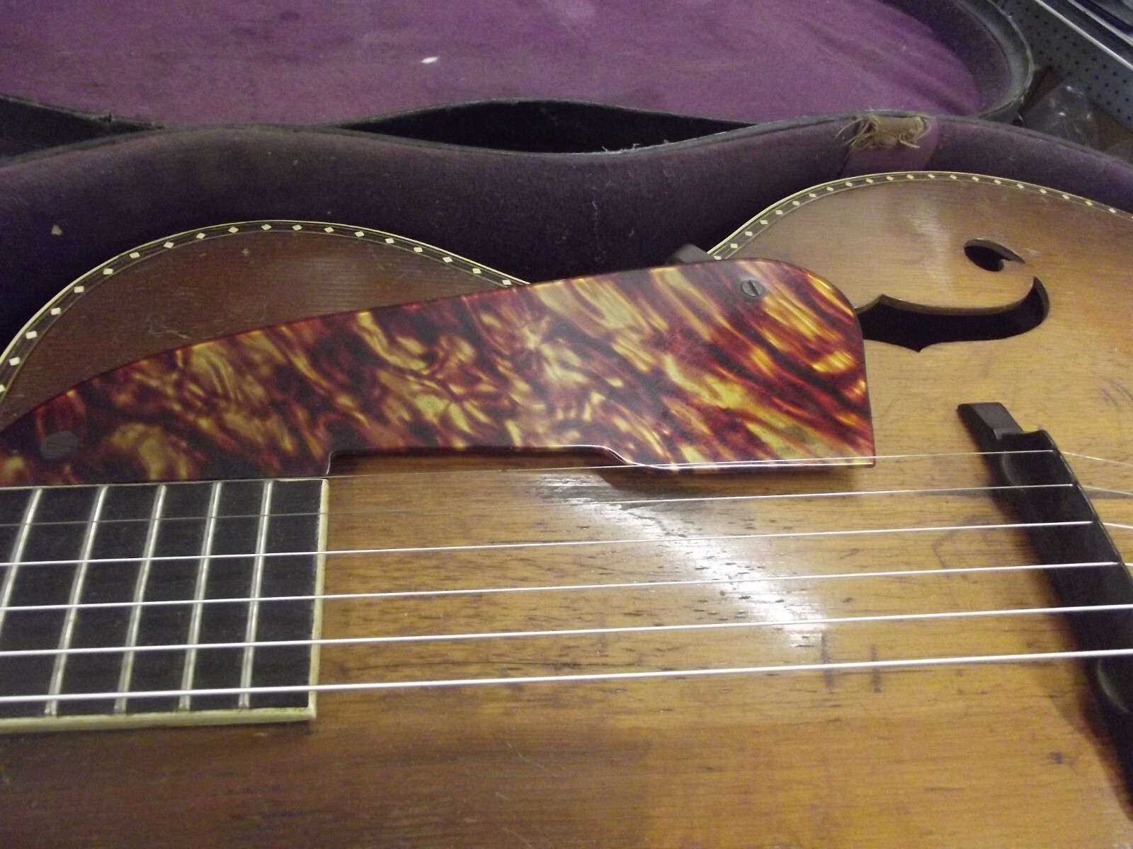 Vintage 1930's Harmony Nick Lucas Hollow Body Acoustic Archtop Guitar & Case