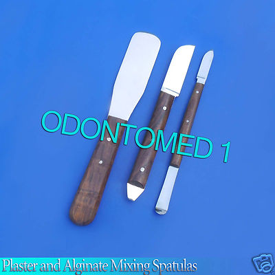 Plaster and Alginate Mixing Spatulas, Set of 3, Lab Mixing Instruments