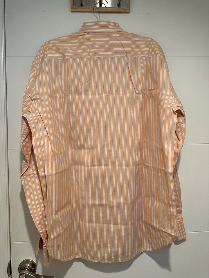 Brioni Gold Label Men's Button up Dress Shirt Striped Size 16 L Italy - Image 3 of 4
