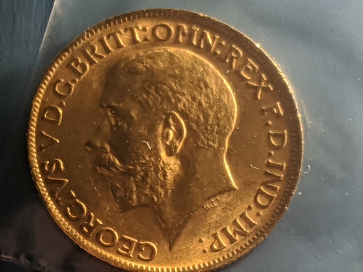 Gold Coin 1911 King George V GEORGIVS V D. G. BRITT: OMN: REX