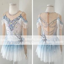Figure Skating Dress Women's / Girls' Ice Skating Dress white dyeing