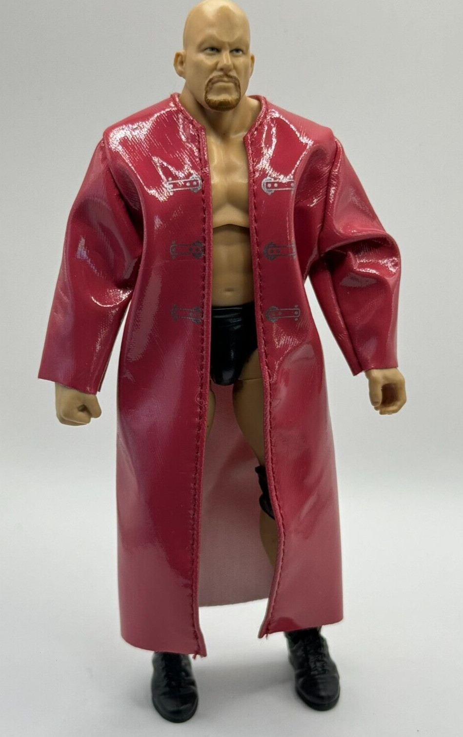 WWE Red Edge Coat Duster Jacket Accessory Mattel Figure Clothes 1/12 A2