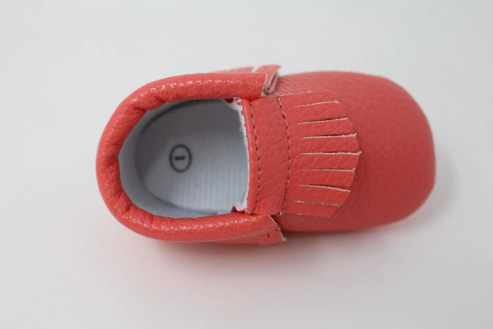 NUEVO CON ETIQUETAS Sweet N Swag Coral Capri Bebé Cuna Mocasines Sin Cordones Zapatos Talla 1 Foto 3 de 4