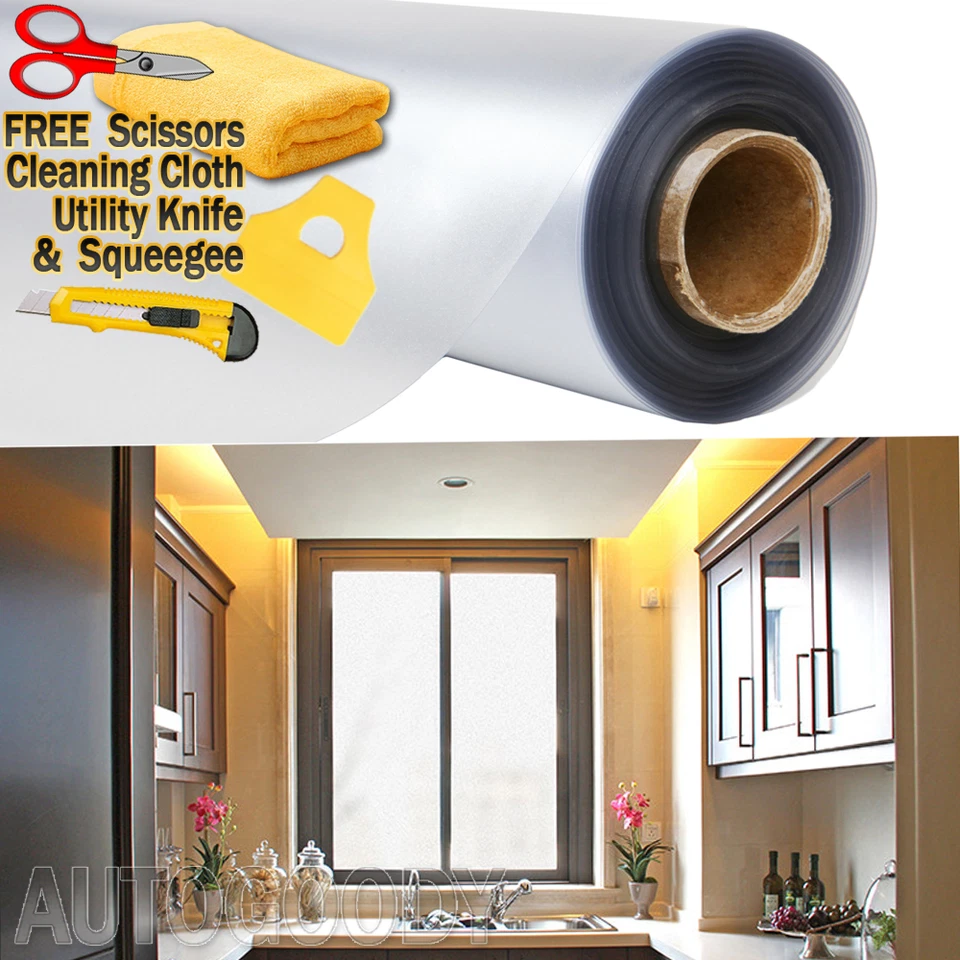 磨砂玻璃膜静态固定办公室卧室浴室家用窗户色调 — 第 3/4 张图片