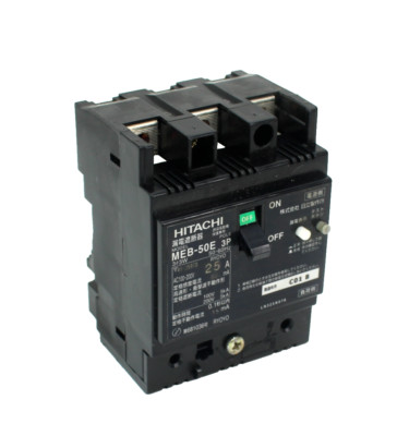 Hitachi MEB-50E Circuit Breaker, 3 Pole, 25A