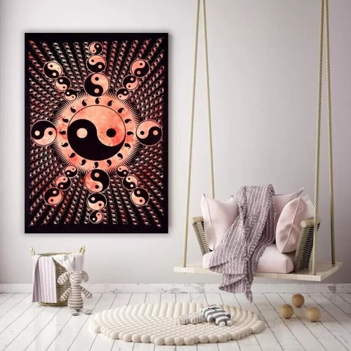 Tenture Murale Coton Mandala Ram Darbar - 40x30 Pouces - Dravy - Multicolore - Neuf