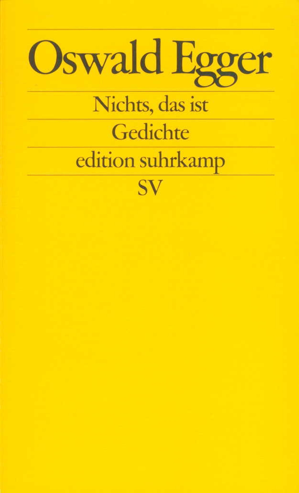 Thumbnail - Nichts, Das Ist, Oswald Egger