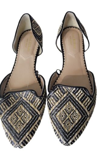 Isaac Mizrahi Womens Shoes Size 8 Flats Black & Beige, Argyle Diamond design