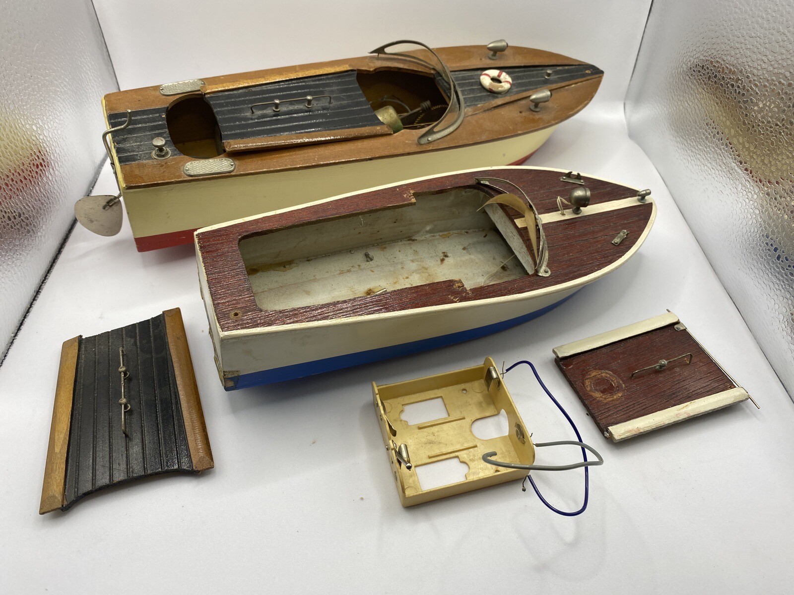 Two 1960's Vintage Electric Wooden Model Toy Boats for Parts eBay
