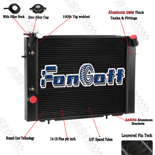 3 Rows Aluminum Radiator For 1979-1985 Holden Commodore VB VC VH VK V8 AT - Bild 1 von 6