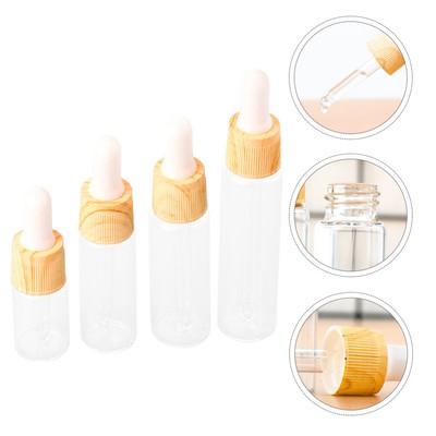 4pcs Perfume Vials Clear Liquid Tubes Empty Glass Vials Perfume Liquid Container