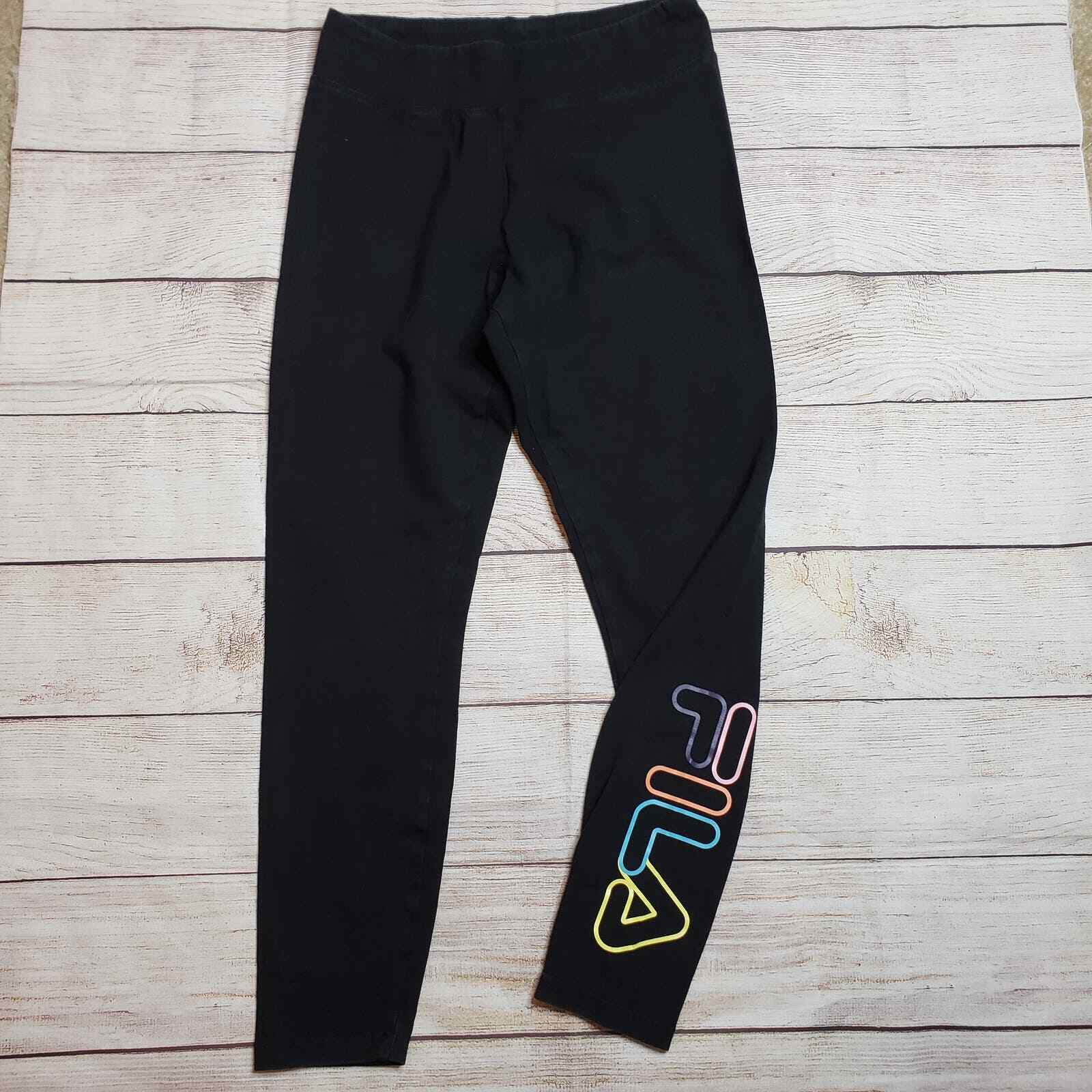Fila leggings donna sportivi cropped nero taglia media