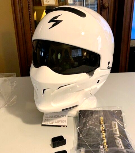 NEW-Scorpion-EXO-Covert-Three-in-One-Street Motorcycle Helmet-Size LARGE