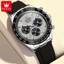 Waterproof Quartz Luxury Watch OLEVS Business Men's Luminous Date Strap