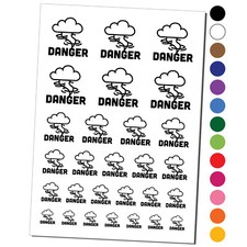 Danger Hurricane Tornado Weather Day Planner Temporary Tattoo Set