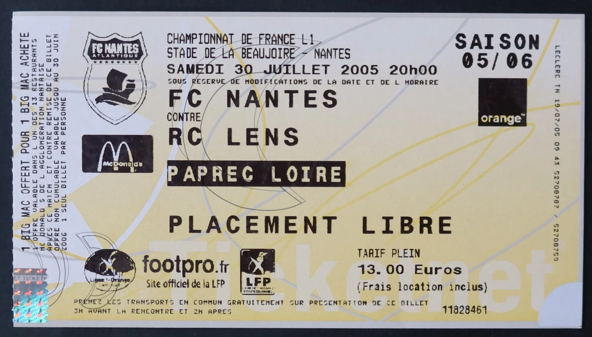 Billets foot d'occasion - Collection - - page 3