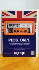 ORANGE GUITAR AMPS ,GUITAR PRINT AD 11 X 8.5 PICS ONLY.