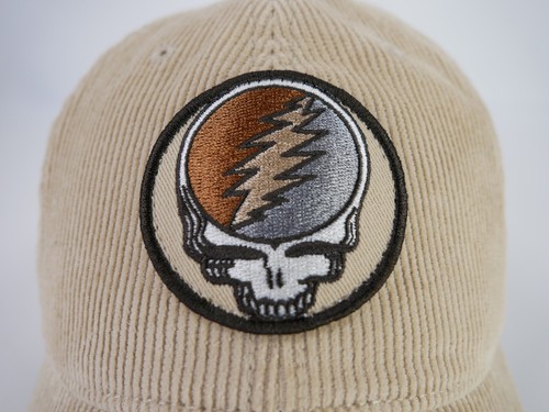 Grateful Dead Strapback Hat Corduroy Tan Brown Cream Stitched Deadhead SYF Cap - Picture 9 of 14