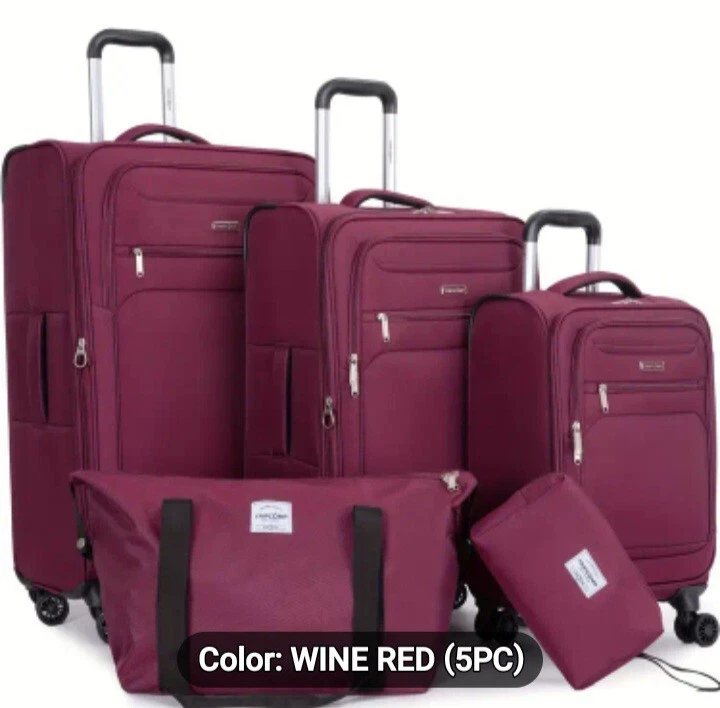 Juego de 4 equipaje vertical Rockland Journey lado blando - carbón (F32CHARCOAL0 Foto 2 de 3