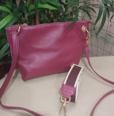 Tasche Handtasche Clutch Bauchtasche bordeaux Damen Mädchen ECHT LEDER mit Sc...