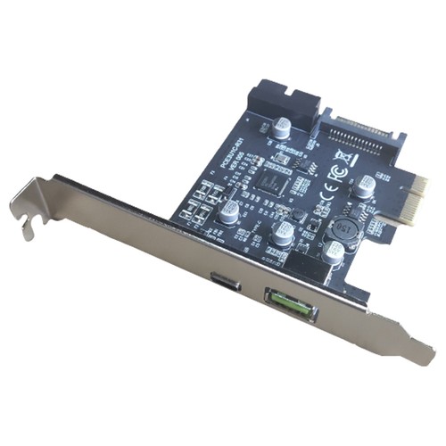 PCIe Express to USB 3.1 USB-C Type C Dual Port Expansion Card Adapter - Photo 5/7