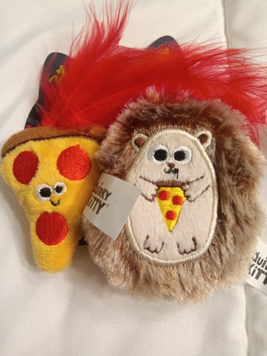 Quirky Kitty Hedge Hog & Pizza 2 pack #A58 | eBay