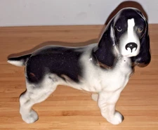 Vintage Coopercraft Pottery Ceramic Dog ( Springer Spaniel )