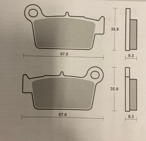 Pair Of Rear Brake Pads Suzuki RMX 450 Z EFI 2017/2019 - NISSIN - Picture 2 of 2