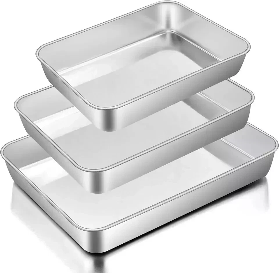 STAINLESS STEEL BAKING TRAY/ROASTING DISH/OVEN TRAY/SHEET PAN/OVEN DISH