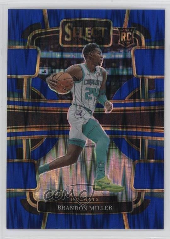 2023-24 Panini Select Concourse Blue Flash Prizm /99 Brandon Miller #80 tg5