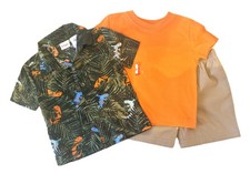 Jungen Set Sommer-Outfit 3tlg: Hawaiihemd, T-...