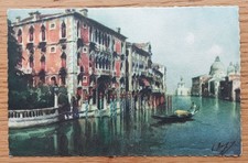 ILLUSTRATED POSTCARD - Venice - Grand Canal and Palazzo Franchetti - 1939 n.v.