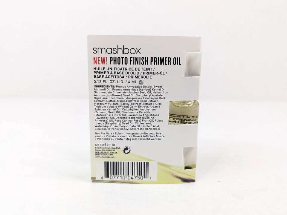 Smashbox Photo Finish Primer Oil 0.13 FL Oz 4 ml Sampler USA New - Image 3 of 4