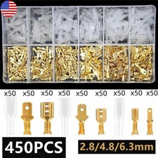 450X Assortment Spade Male Female Terminals Electrical Wire Crimp Connectors Kit