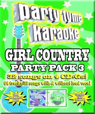 Party Tyme Karaoke - Girl Country Party Pack 3 [4 CD][32+32 Song Party Pack]