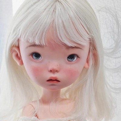 Bare 1/6 BJD Doll Jointed Face Make up Landoudou Girl Free Eyes Skin Tone Gift
