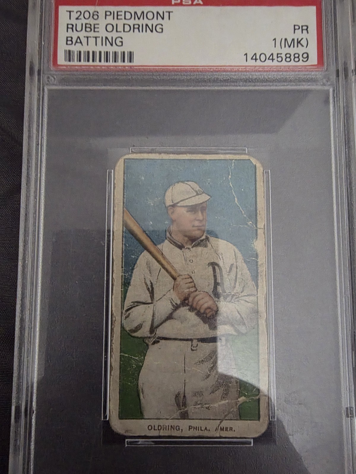 1909-11 T206 Rube Oldring/Jack White Buffalo Cards PSA1 view 2