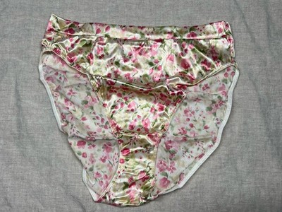 Vintage Victoria s Secret Silky Second Skin Satin Hi Leg Brief Panty Large New