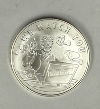 2016 Pyramid of Power ⭐️WE WATCH YOU⭐️BU Silver Shield 1 Oz Round In Cap! 93.60 per troy oz