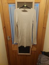 Oatmeal Open Back Midi Dress. Size L (12-14) NEW With Tags!