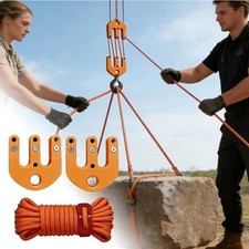 Portable Hoist Block & Tackle System Multifunctional Block&Tackle Pulley System