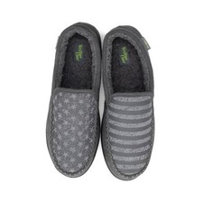 Men's Warm Faux Fur Lined Moccasin Slippers for Indoor Wear 9 Charcoal