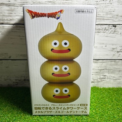 Dragon Quest Rotating Slime Tower Case Metal Brothers Golden Totem Neu